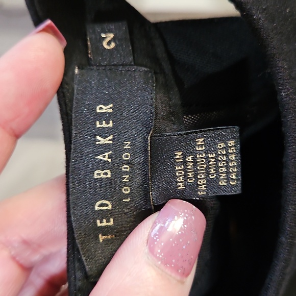 Ted Baker London Black Mesh Bodycon Dress Size 2 - Picture 11 of 12